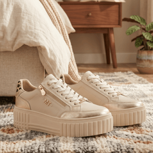 Marco Tozzi - 23728 Platform Trainers, Cream Comb