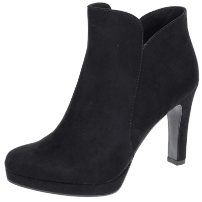 Tamaris -  25316 Vegan Heeled Ankle Boots Black 2
