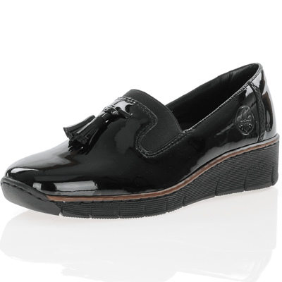 Rieker - 53751-00 Low Wedge Loafers Black 1