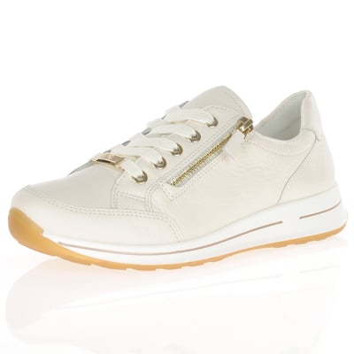 Ara - 24801 Osaka Side Zip Trainers Cream 1