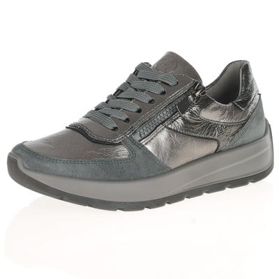 Ara - 25112 New York Side Zip Trainers - Graphite 1