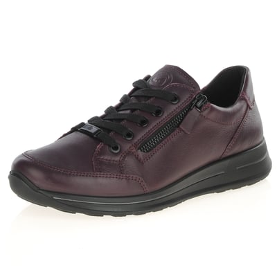 Ara - 54801 Osaka Side Zip Trainers, Merlot 1