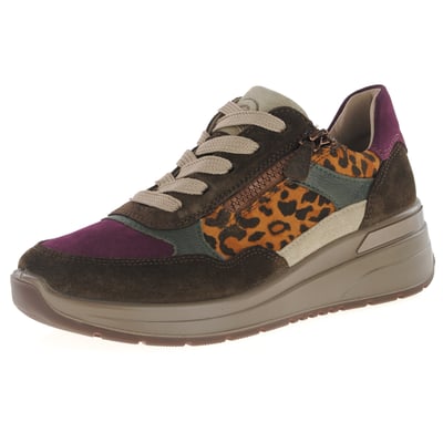 Ara - 57702 Garda Wedge Trainers, Brown Multi 1
