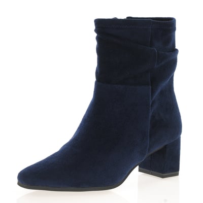 Caprice - 25304 Block Heeled Slouch Boots, Navy 1