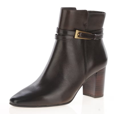 Caprice - 25317 Block Heeled Ankle Boots, Dark Brown 1
