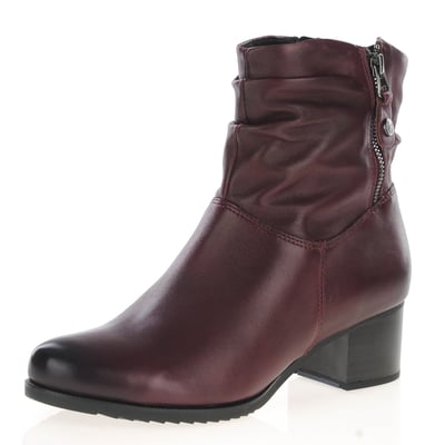 Caprice - 25368 BlocK Heeled Ankle Boots, Bordeaux 1