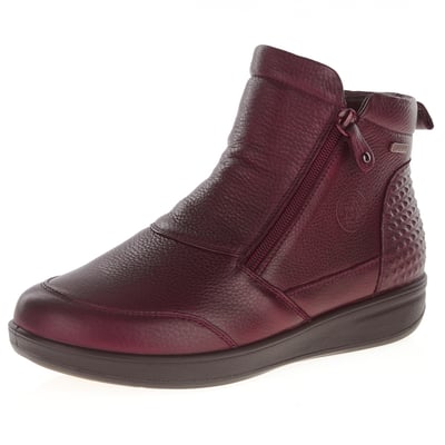 G-Comfort - P-6505R Waterproof Twin Zip Ankle Boots - Burgundy 1