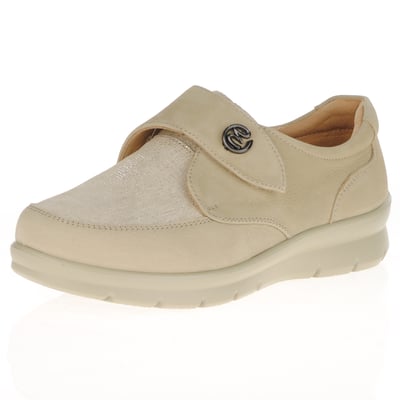 G-Comfort - P-8261PF Extra Wide Velcro Shoes - Beige 1