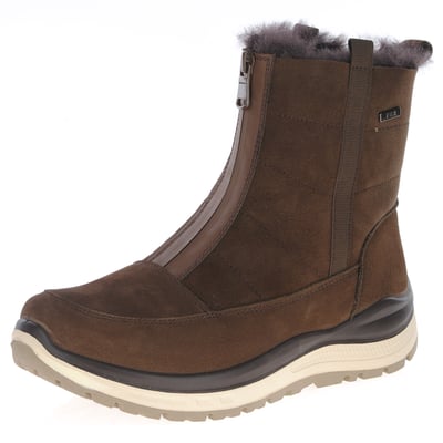 G-Comfort - R-55101 Waterproof Front Zip Ankle Boots - Brown 1