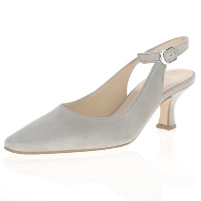 Gabor - 510.12 Slingback Kitten Heel Shoes, Light Grey 1