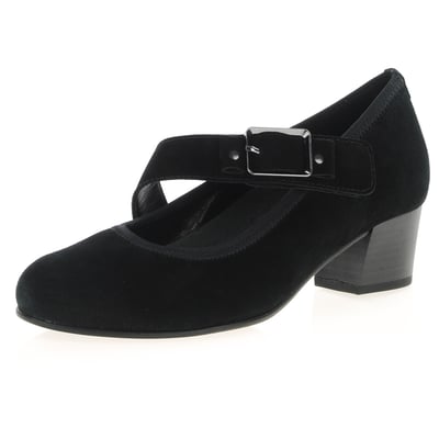 Gabor - Fortune Mary Jane Suede Shoes - Black 1