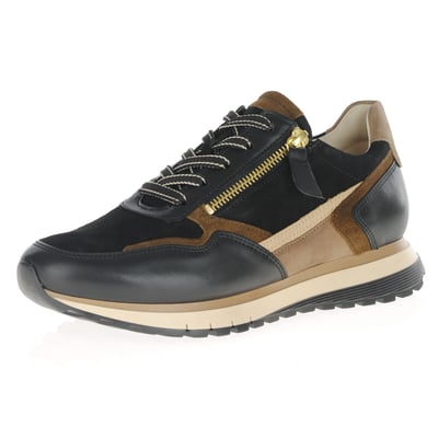 Gabor - Hollywell Side Zip Trainers, Whiskey Multi 1
