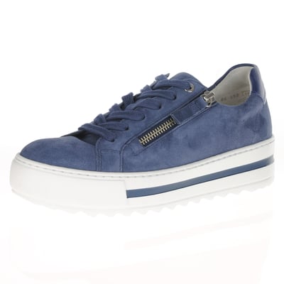 Gabor - 498.36 Platform Side Zip Trainers, Marine 1