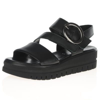 Gabor - Platform Velcro Sandals - Black 1