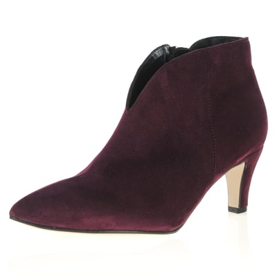 Gabor - Terri Dressy Suede Ankle Boots, Mulberry 1