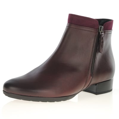 Gabor - Briano Side Zip Ankle Boot, Bordo 1