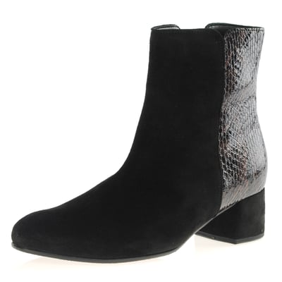 Gabor - Abbey Ankle Boots, Black / Mocca 1