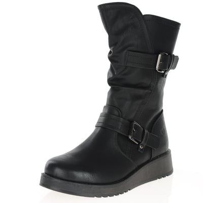 Heavenly Feet - Hannah Vegan Mid Calf Boots, Black 1