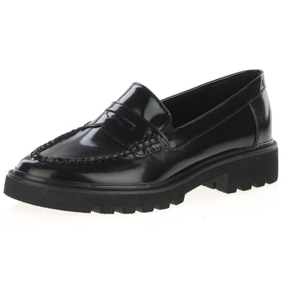 Jana - 24772 Chunky Loafers - Black Patent 1