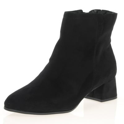 Jana - 25364 Block Heeled Ankle Boots, Black 1