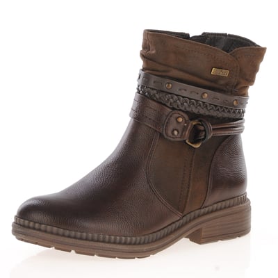 Jana - 25464 Water Resistant Ankle Boots, Brown 1