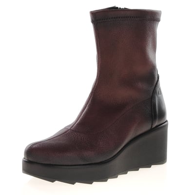 Jose Saenz - 6427 Leather Wedge Boot Bordeaux 1
