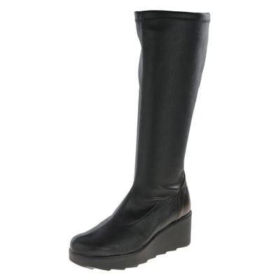 Jose Saenz - 6428 Leather Wedge Knee Boots - Black 1