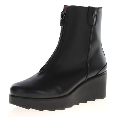Jose Saenz - 6432 Front Zip Wedge Boots Black 1