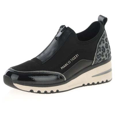 Marco Tozzi - 24780 Front Zip Trainers, Black 1