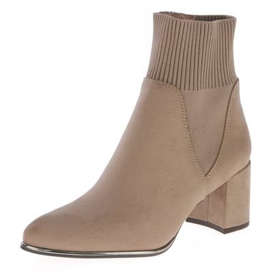 Marco Tozzi - 25092 Block Heel Sock Boots Stone Beige 1