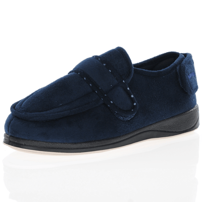 Padders - Enfold Double Strap Slippers, Navy 1
