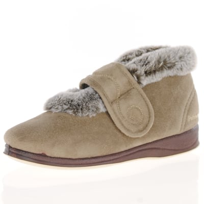 Padders - Hush Warm Lined Slippers, Taupe 1