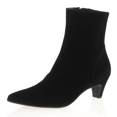 Paul Green - 8288 Soft Suede Ankle Boots, Black 1