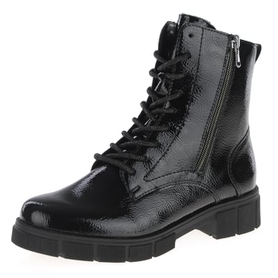 Remonte - D2S72-02 Patent Lace Up Ankle Boots Black 1