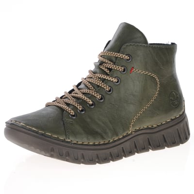 Rieker - 57501-54 Casual Lace Up Ankle Boots - Dark Green 1
