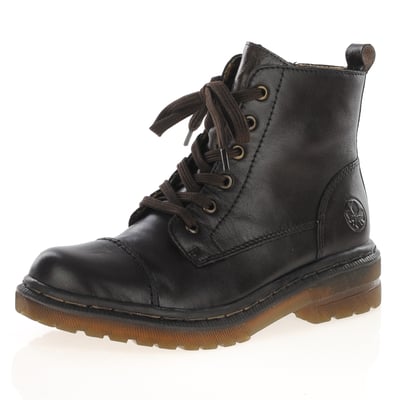 Rieker - 78202-25 Flat Biker Boots, Dark Brown 1