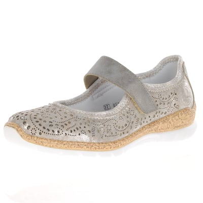 Rieker - N4299-90 Velcro Shoes, Taupe Shimmer 1