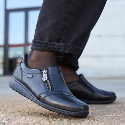 Rieker - 47264-00 Casual Side Zip Shoes Black 1