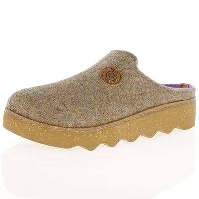 Rohde - 6120-17 Chunky Felt Slippers, Linen 1