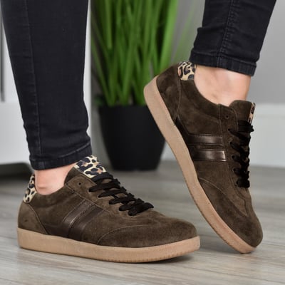 Gabor - West Retro Trainers, Brown 1
