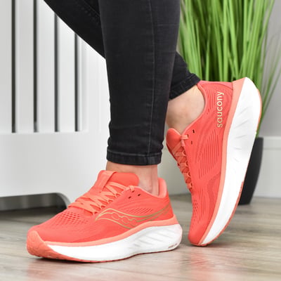 Saucony - Ride 18 Trainers, Coral 1