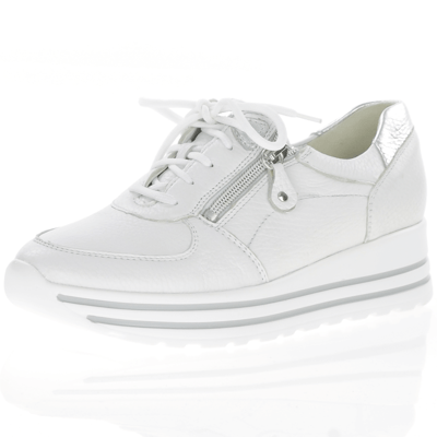 Waldlaufer - 758009 Leather Platform Trainer White 2