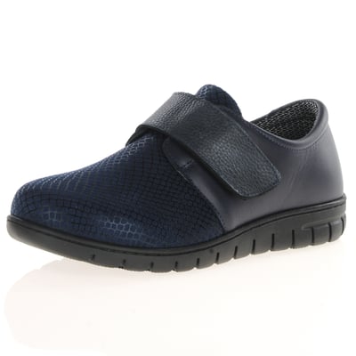 Softmode - Giselle Velcro Strap Shoes, Navy 1