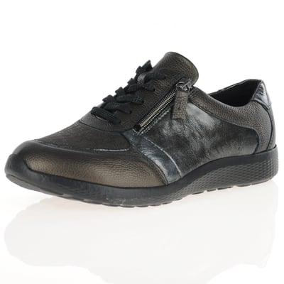 Waldlaufer - Flat Side-Zip Trainers Dark Bronze/Multi -815M01 1