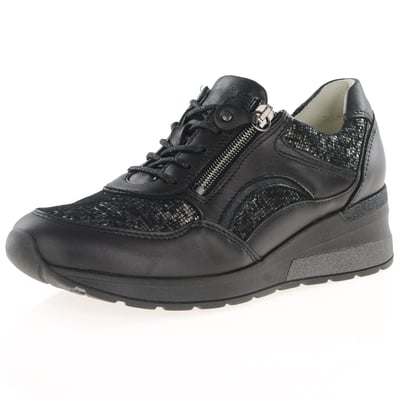 Waldlaufer - Low Wedge Trainers All-Black - 939011 1