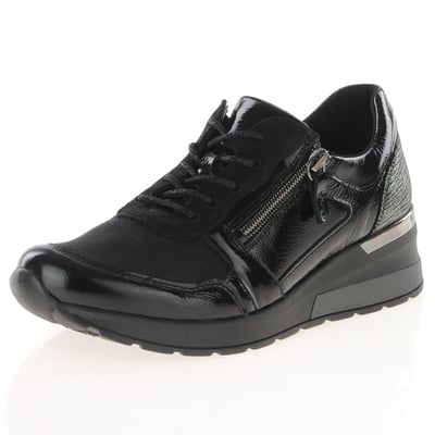 Waldlaufer - 939H01 Side Zip Trainers, Black Combi 1