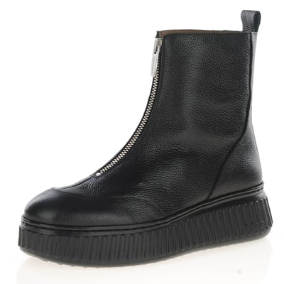 Wonders - 5202 Front Zip Ankle Boots, Black 1