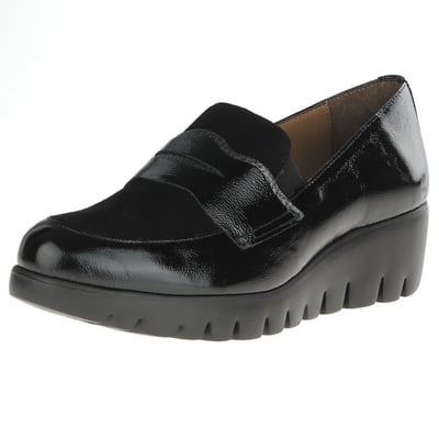 Wonders - 33360 Wedge Loafers, Black 1