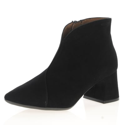 Wonders - 9013 Heeled Ankle Boots, Black Suede 1
