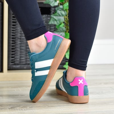 Xti - 143485 Retro Trainers Teal 1